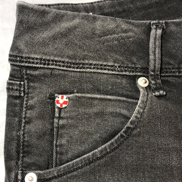 HUDSON Collin Midrise Bootcut Crop womens black denim jeans size 30 - Picture 8 of 15